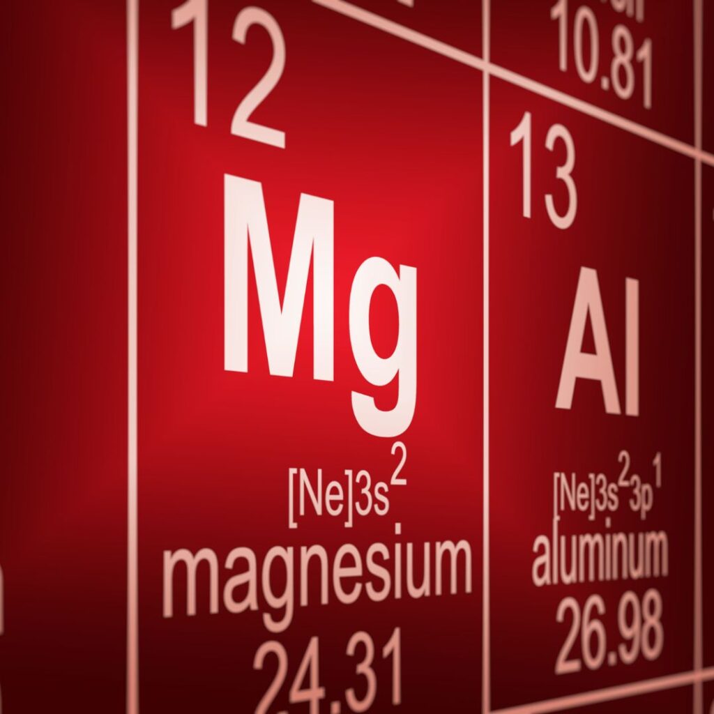 Tableau périodique avec le magnésium